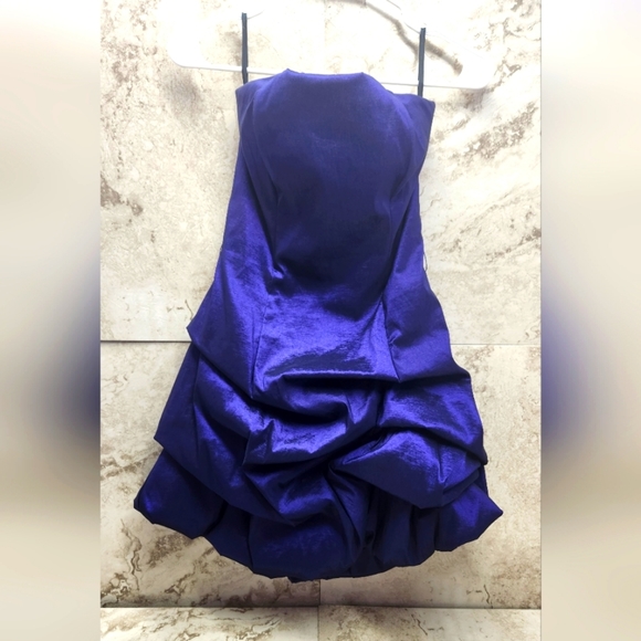 90s Purple Halter Maxi Slip Dress with Rhinestones Along Front Neck By Jessica Mcclintock